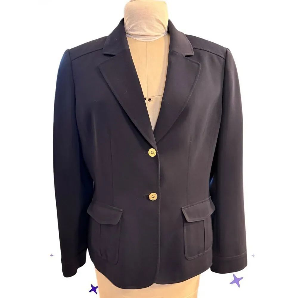 Tahari Women’s Navy Blue Blazer Sz. 14 Career Classic